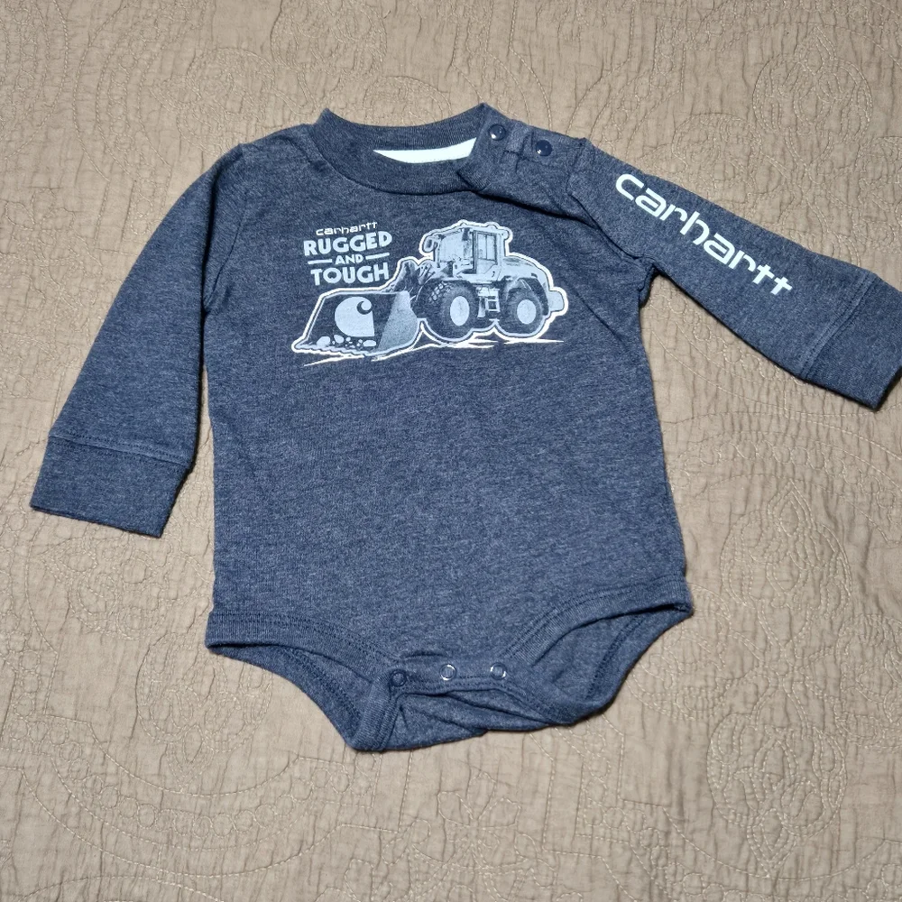 Carhartt Long Sleeve Bodysuit Front end loader 6M